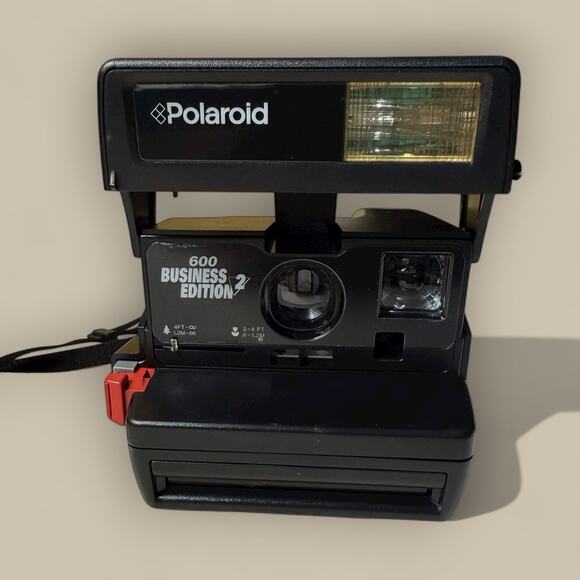 Vintage Polaroid 600 One Step Business Edition 2 Instant Camera With Strap - Picture 1 of 4
